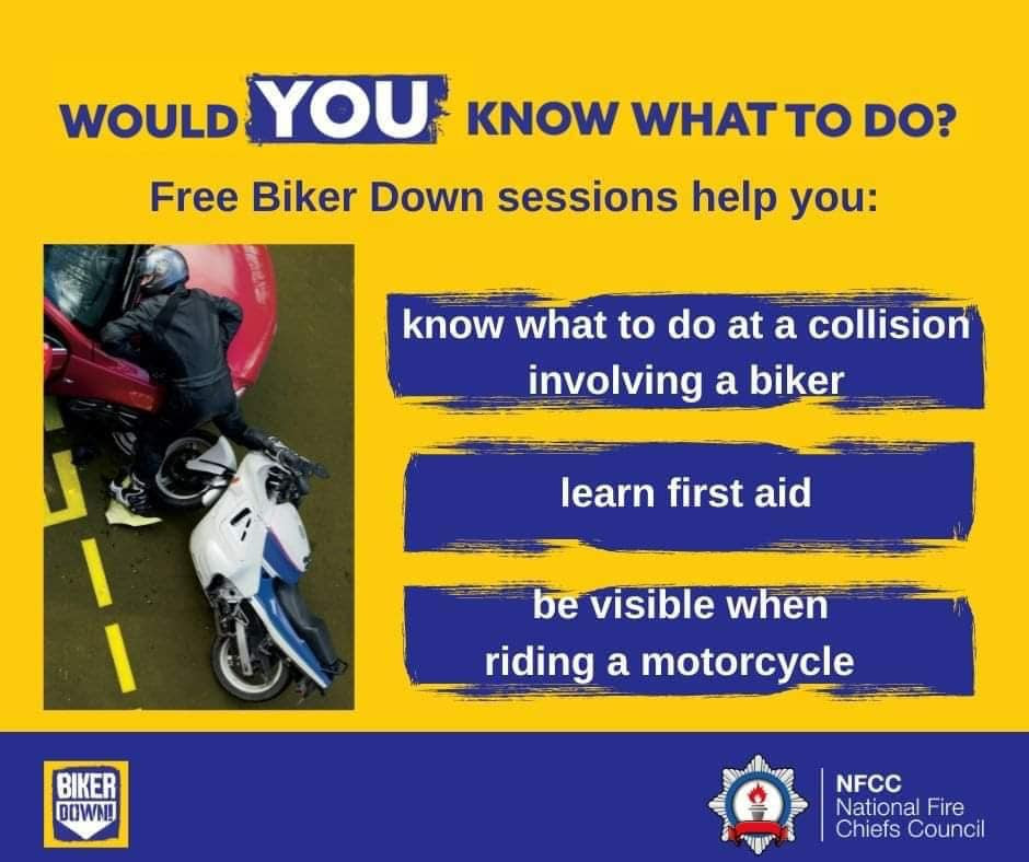 Biker Down training information poster
