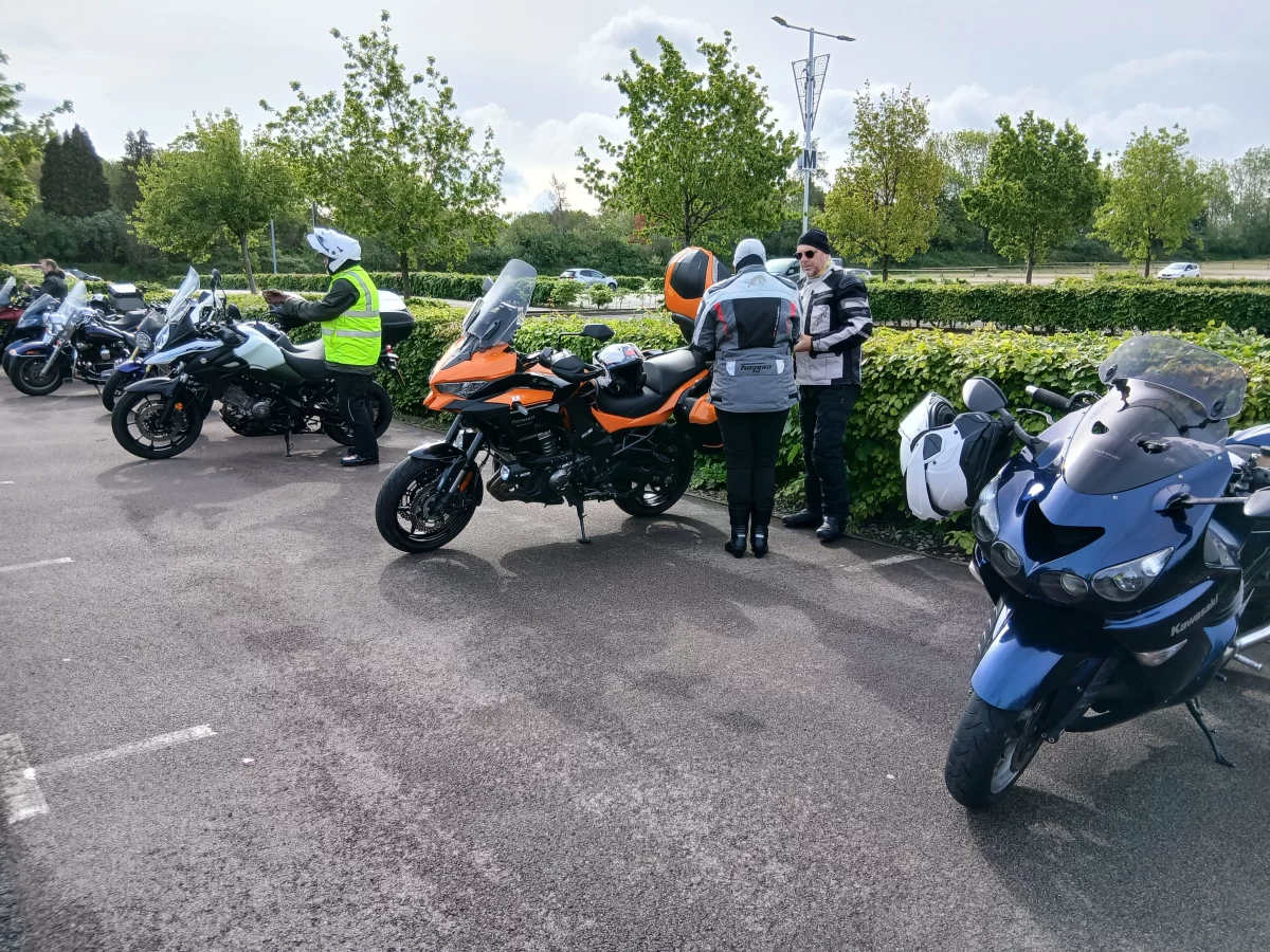 Triumph motorcycles at the event